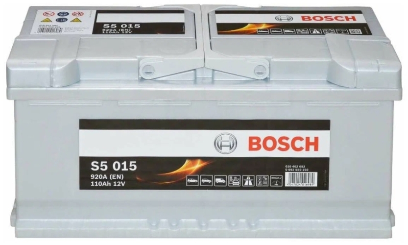 Батарея аккумуляторная Bosch 0092S50150 110А/ч 920А обратная полярн. стандартные (Европа) клеммы
