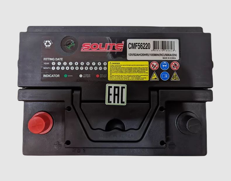 Батарея аккумуляторная Solite 56220 62А/ч 600А прямая полярн. стандартные (Европа) клеммы