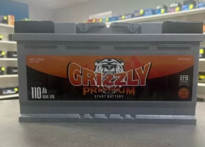 Аккумуляторная батарея GRIZZLY PREMIUM EFB 110 Ah ОП