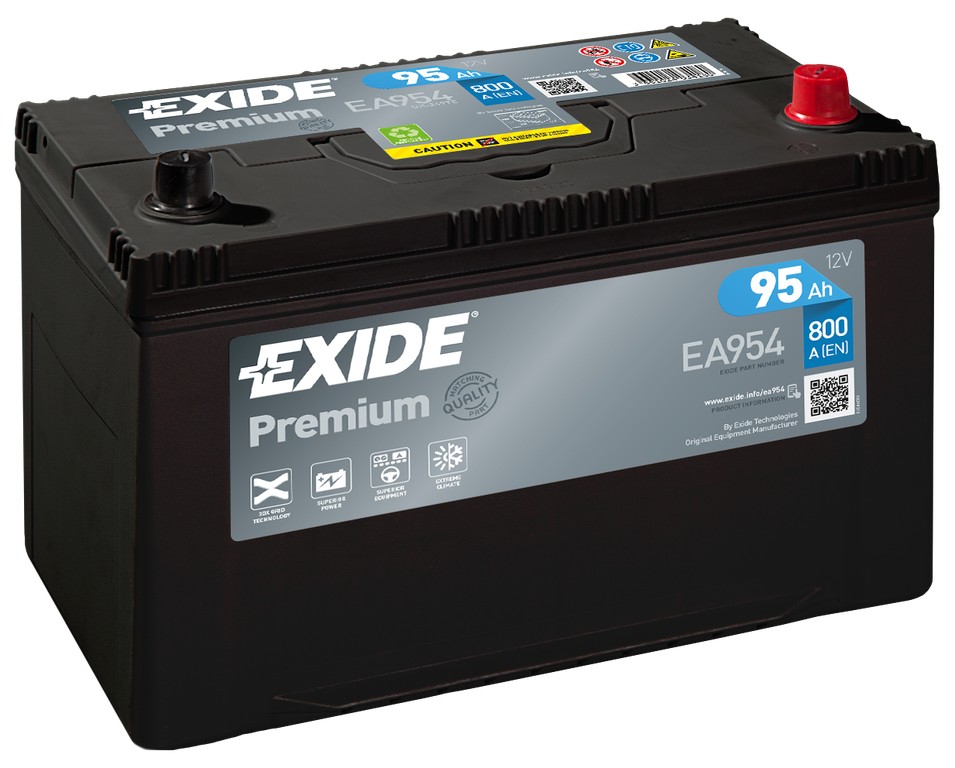 Аккумулятор легковой Exide Premium EA954 95 а/ч 800А Обратная полярность