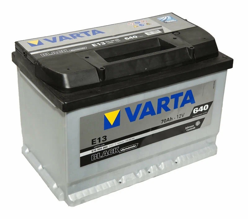 Аккумулятор легковой Varta Black Dynamic E13 70 а/ч 640А Обратная полярность