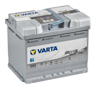 Аккумулятор легковой Varta Silver Dynamic AGM D52 60 а/ч 680А Обратная полярность