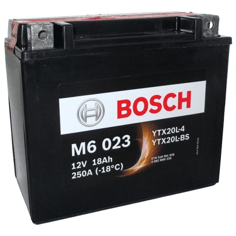 Батарея аккумуляторная Bosch 0092M60230 18А/ч 250А обратная полярн. болтовые мото клеммы