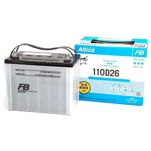 Батарея аккумуляторная FURUKAWA 110D26L 80А/ч 760А 12В обратная полярн выносные (Азия) клеммы 