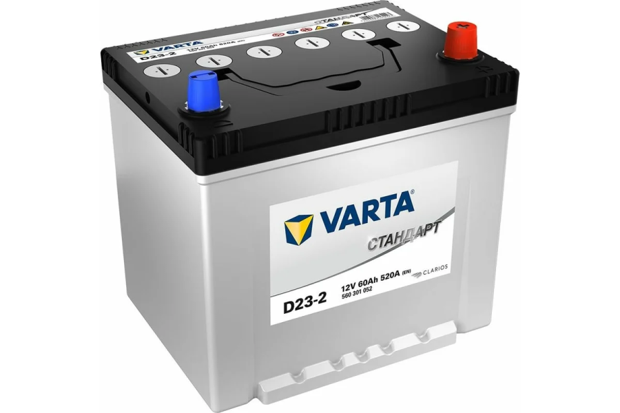 Батарея аккумуляторная Varta 560301052 60А/ч 520А обратная полярн. выносные (Азия) клеммы