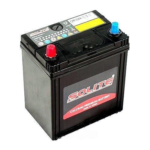 Батарея аккумуляторная Solite CMF44AR 44А/ч 370А прямая полярн. тонкие вынос. (Азия) клеммы
