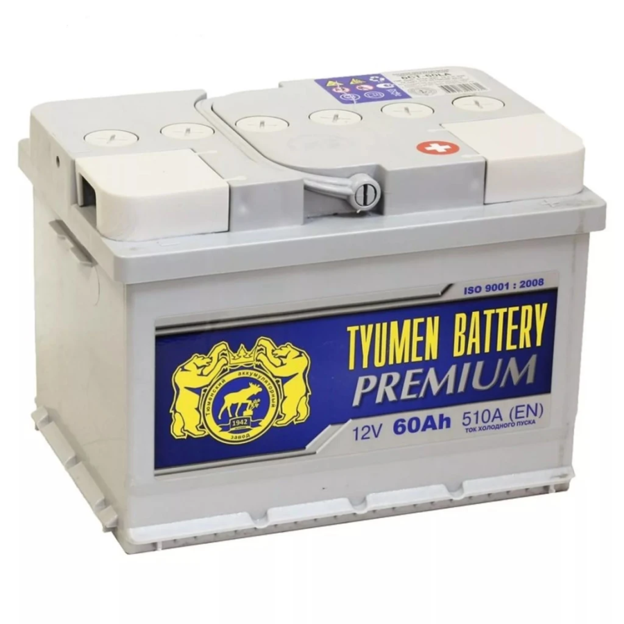Батарея аккумуляторная TYUMEN BATTERY 6CT60LA0 60А/ч 540А обратная полярн. стандартные (Европа) клеммы