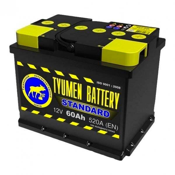 Батарея аккумуляторная TYUMEN BATTERY 6СТ60L0 60А/ч 550А обратная полярн. выносные (Азия) клеммы 