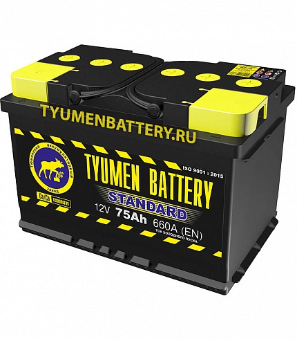 Аккумулятор TYUMEN BATTERY STANDARD 6CT-75L пп 75 Ач 660 А 278х175х190 [L3X]