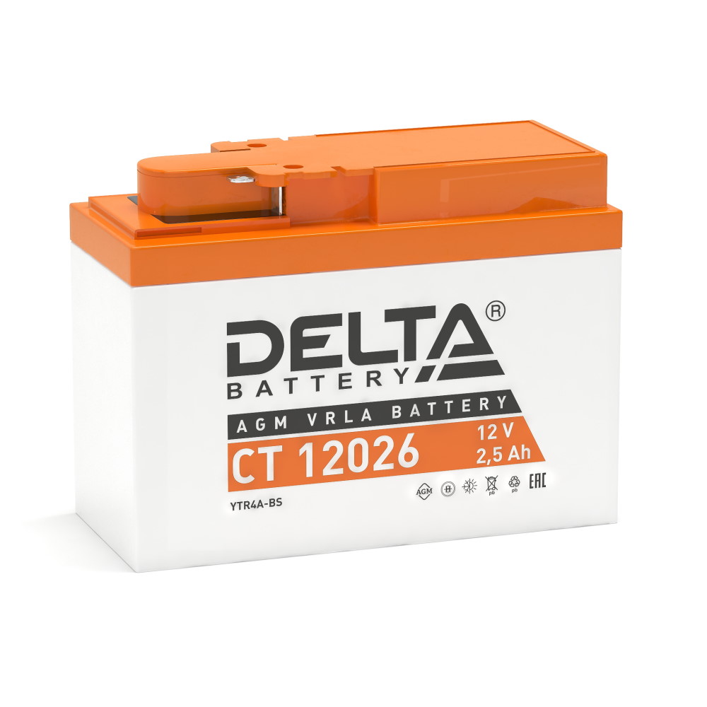 Аккумулятор Delta CT 12026 (12В | 2,5Ач) YTR4A-BS