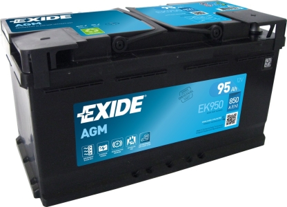 Аккумулятор легковой Exide AGM EK950 95 а/ч 850А Обратная полярность